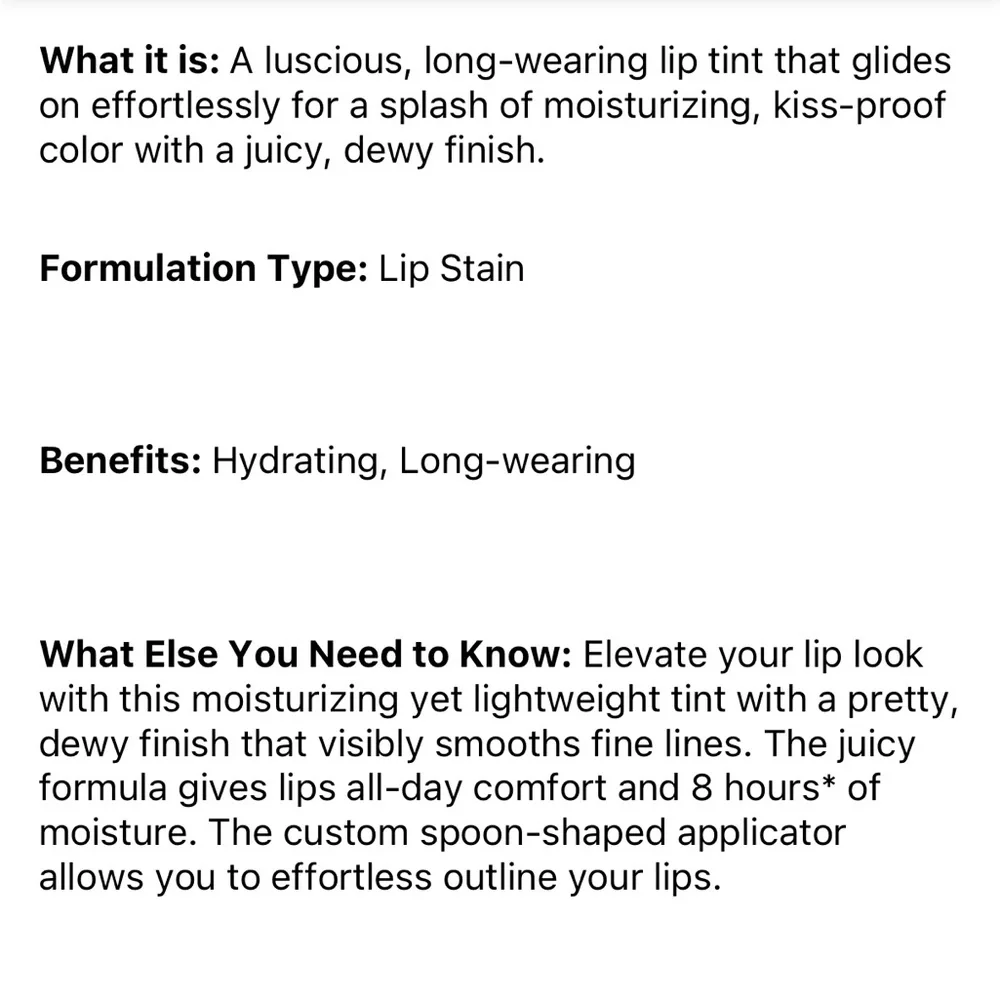 Benefit Splashtint Moisturizing Dewy Lip Tint “Heat Wave”